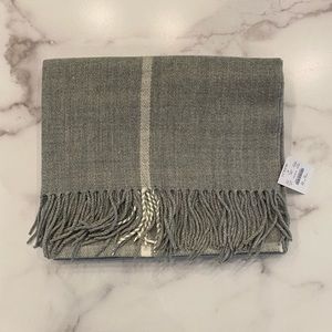 J. CREW Classic Plaid Scarf Heather Ivory Check